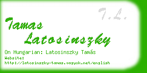 tamas latosinszky business card