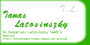 tamas latosinszky business card